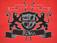 Машинная вышивка логотипа герб