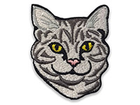 Патч серый полосатый кот