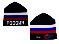 Вышивка на вязаных шапках Россия