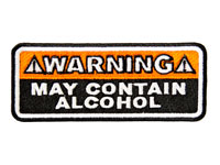 Нашивка warning alcohol