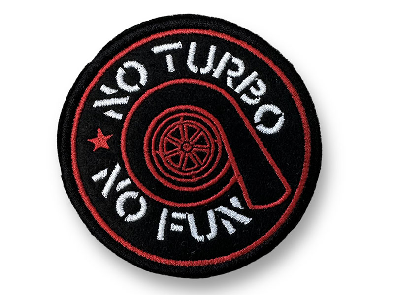 Нашивка no turbo no fun круг