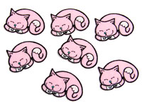 Патч розовый кот