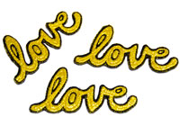 Патч Love блестки
