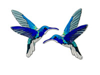 Патч колибри синяя