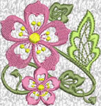 Дизайн машинной вышивки цветочный орнамент
